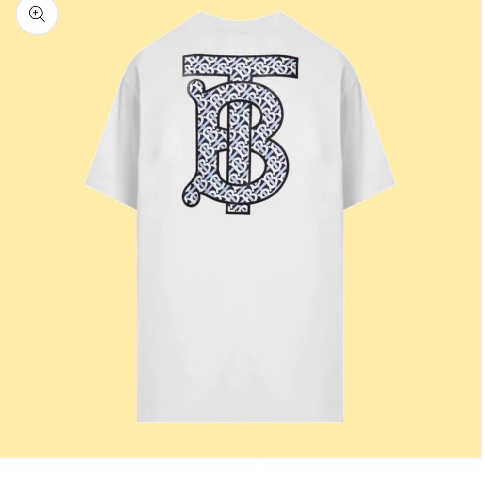 - BURBERRY TB MONOGRAM T-SHIRT IN WHITE